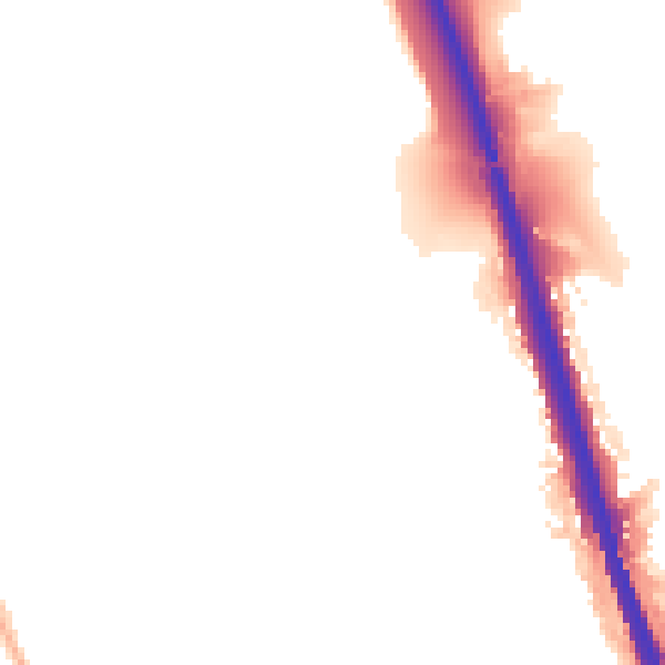 Night-time road noise heatmap for BL9 6ER