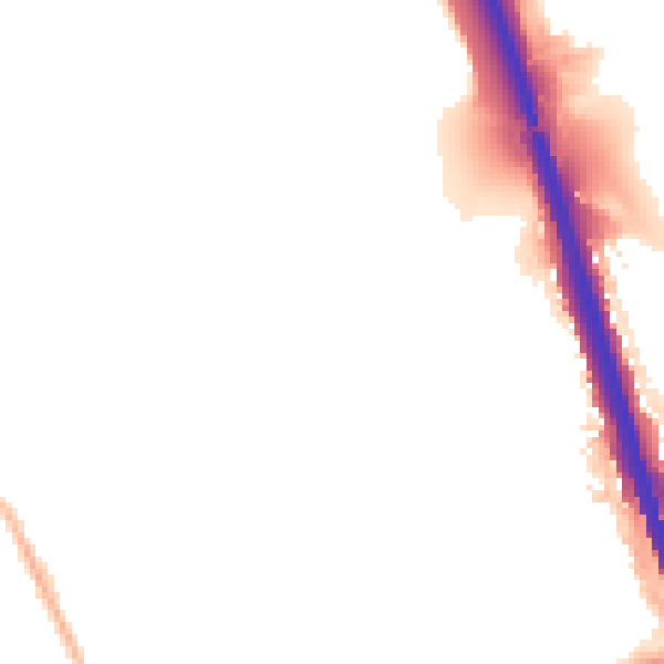 Night-time road noise heatmap for BL9 6ES