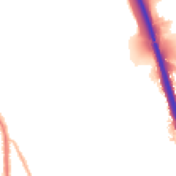 Night-time road noise heatmap for BL9 6ET