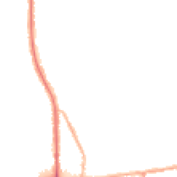 Night-time road noise heatmap for BL9 6HE