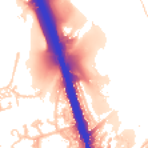 Daytime road noise heatmap for BL9 6JR