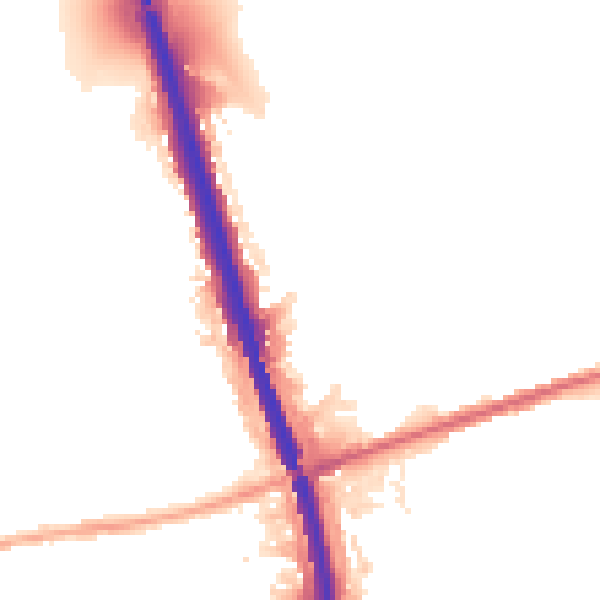 Night-time road noise heatmap for BL9 6JU
