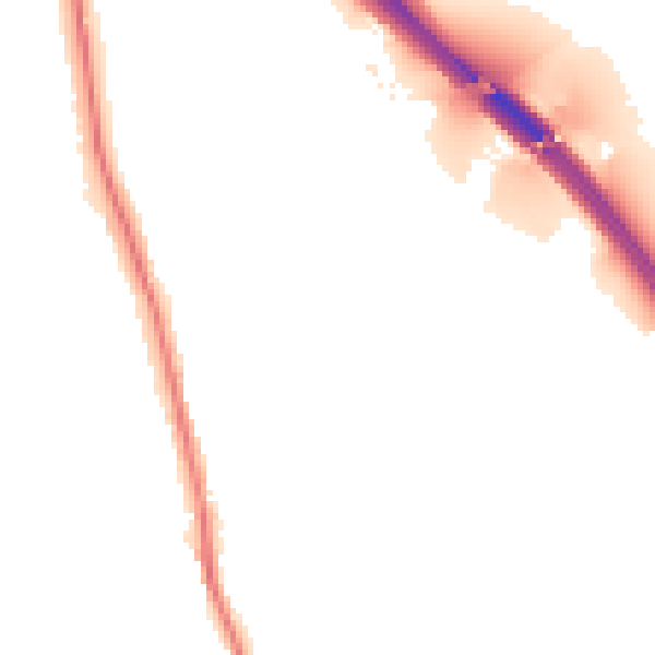 Night-time road noise heatmap for BL9 6RQ