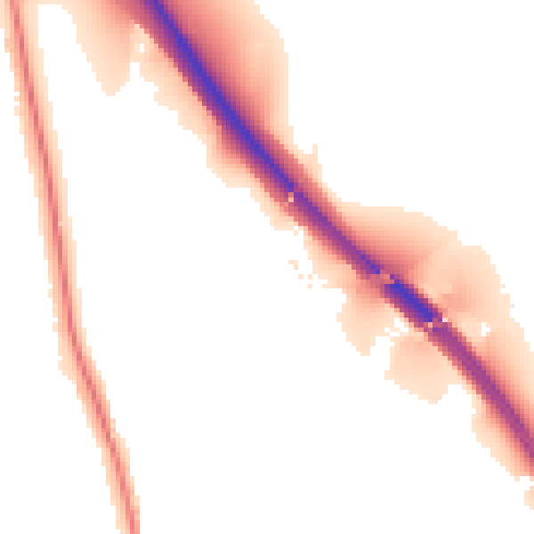 Night-time road noise heatmap for BL9 6RX