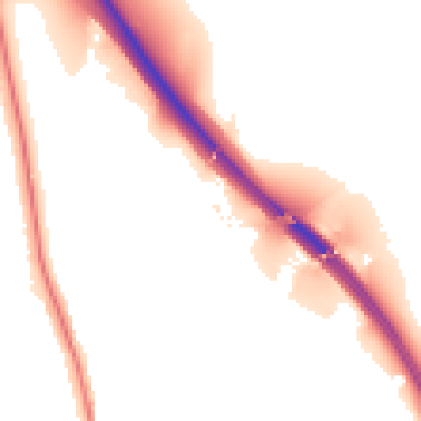 Night-time road noise heatmap for BL9 6RY