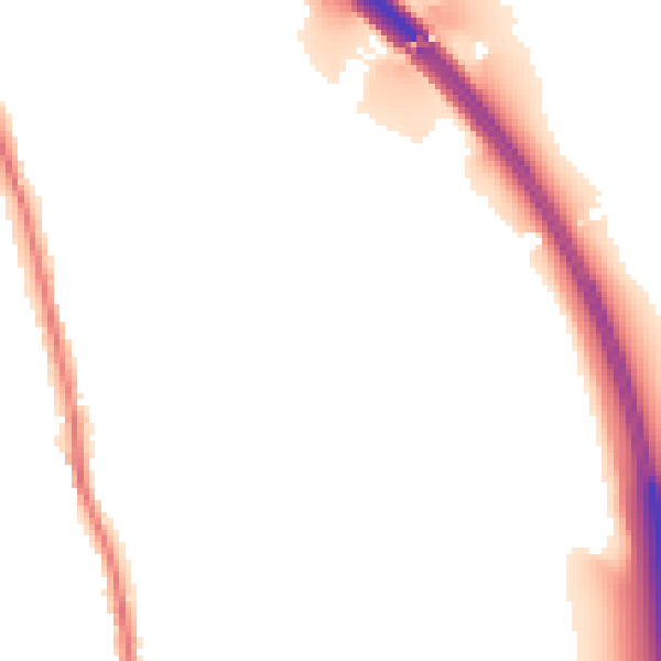Night-time road noise heatmap for BL9 6SN