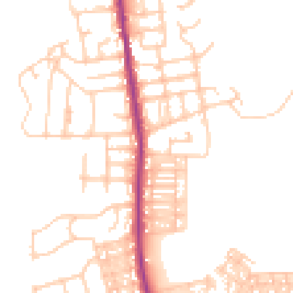 Daytime road noise heatmap for BL9 6WG