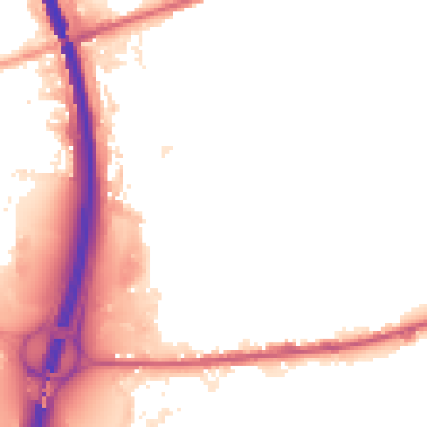 Night-time road noise heatmap for BL9 7PE