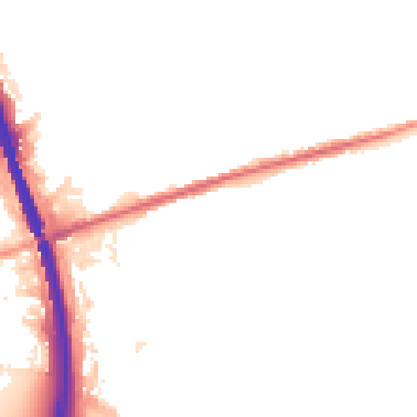 Night-time road noise heatmap for BL9 7SG