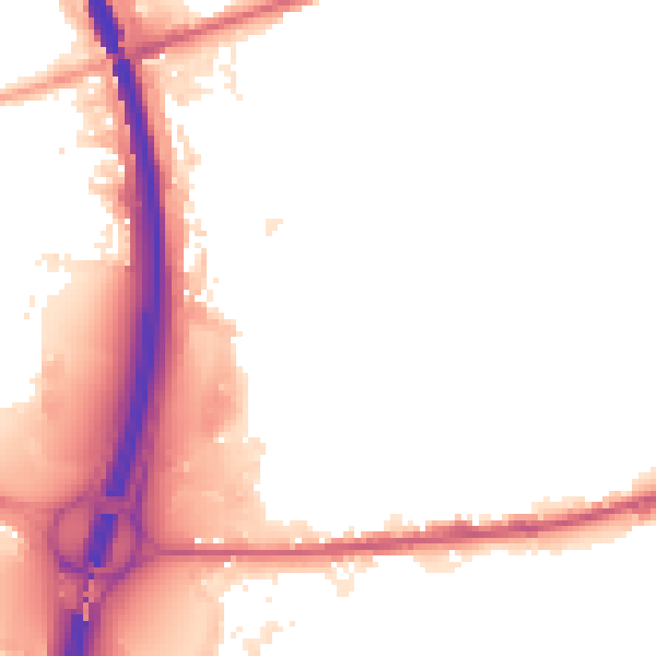 Night-time road noise heatmap for BL9 7UE