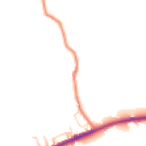 Daytime road noise heatmap for BL9 7UJ