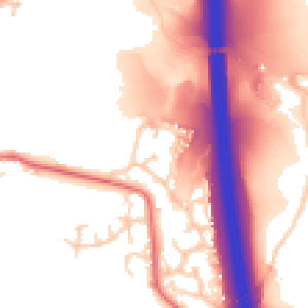 Daytime road noise heatmap for BL9 8EY