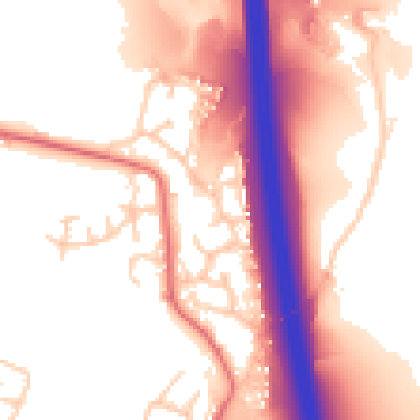 Daytime road noise heatmap for BL9 8JF