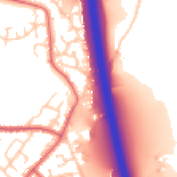 Daytime road noise heatmap for BL9 8JL