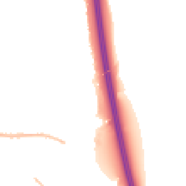 Night-time road noise heatmap for BL9 8JL