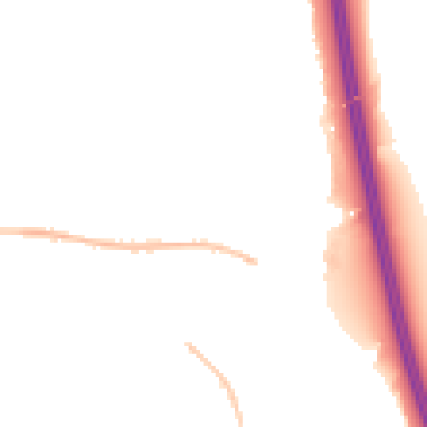 Night-time road noise heatmap for BL9 8JX