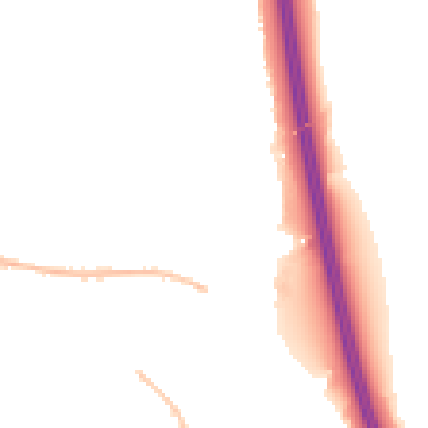Night-time road noise heatmap for BL9 8JZ