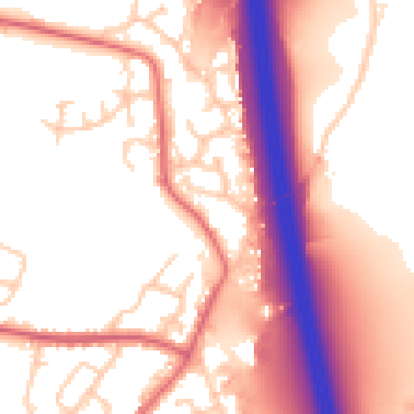 Daytime road noise heatmap for BL9 8LR