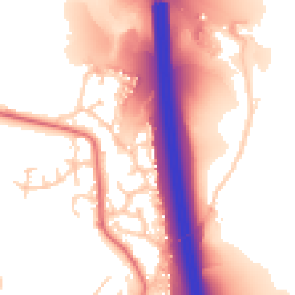 Daytime road noise heatmap for BL9 8LS