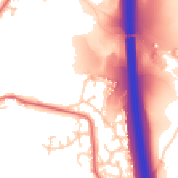 Daytime road noise heatmap for BL9 8LT
