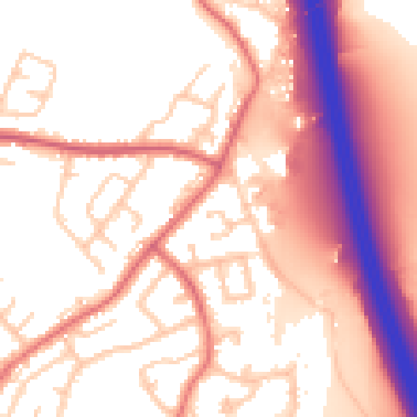 Daytime road noise heatmap for BL9 8NU