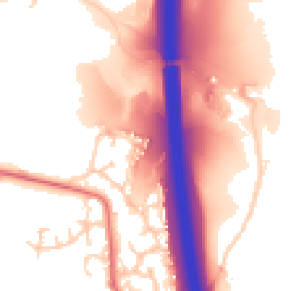 Daytime road noise heatmap for BL9 8NX