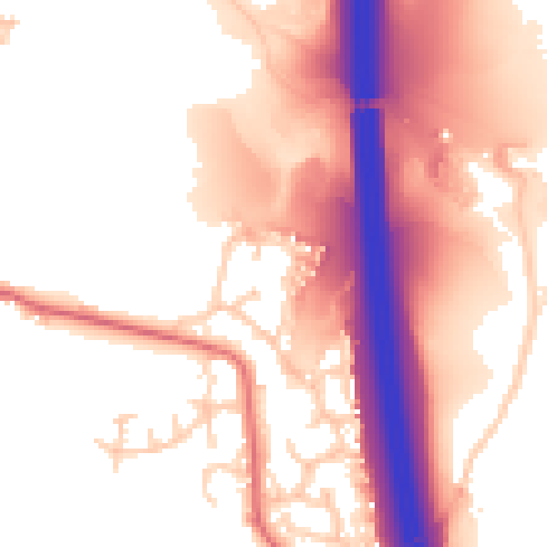 Daytime road noise heatmap for BL9 8NY