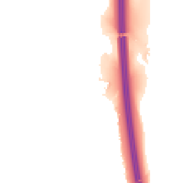 Night-time road noise heatmap for BL9 8NY
