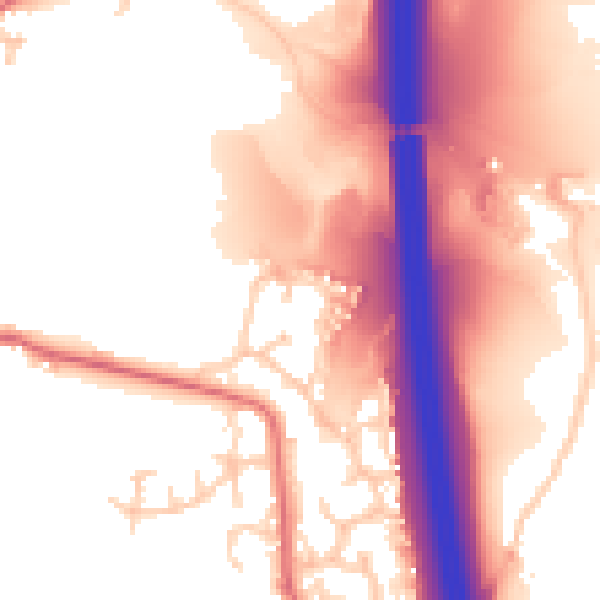 Daytime road noise heatmap for BL9 8PZ