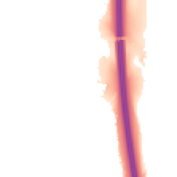 Night-time road noise heatmap for BL9 8PZ
