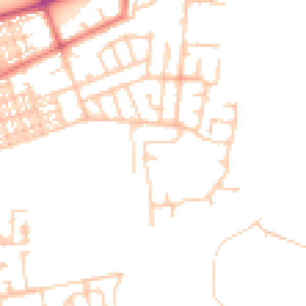 Daytime road noise heatmap for BL9 9EE