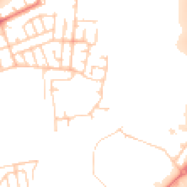 Daytime road noise heatmap for BL9 9GF