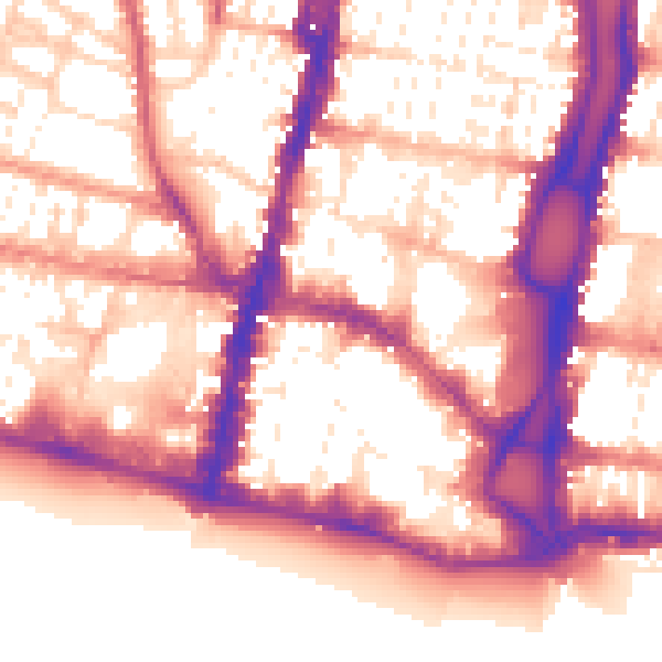 Daytime road noise heatmap for BN1 1AB