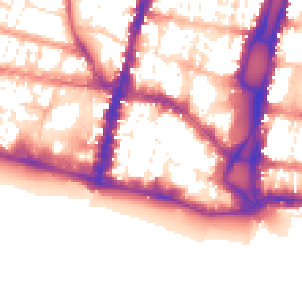 Daytime road noise heatmap for BN1 1AD