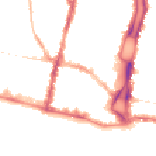 Night-time road noise heatmap for BN1 1AF