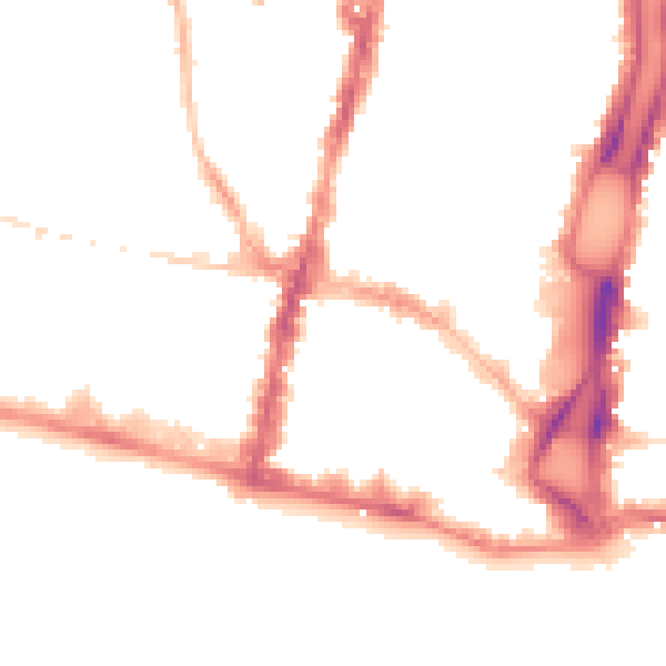 Night-time road noise heatmap for BN1 1AH