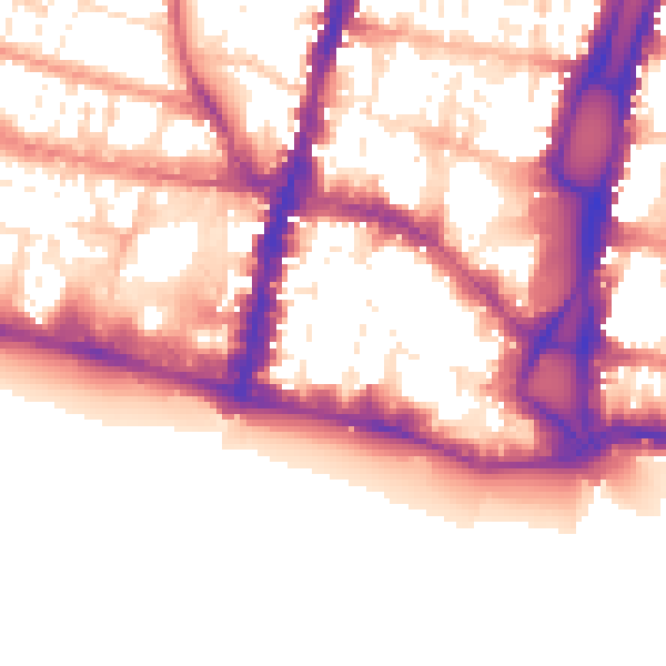 Daytime road noise heatmap for BN1 1AJ