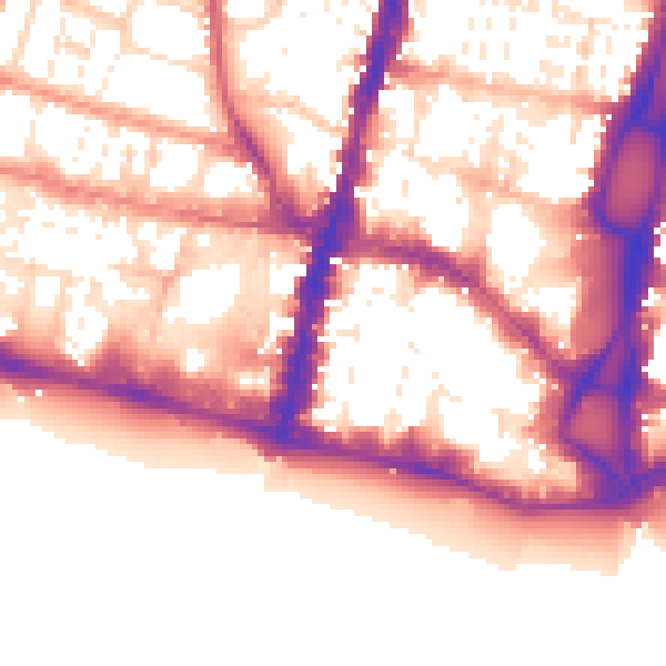 Daytime road noise heatmap for BN1 1AN