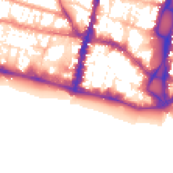 Daytime road noise heatmap for BN1 1AP
