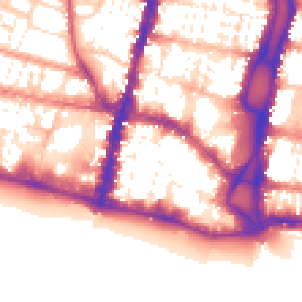 Daytime road noise heatmap for BN1 1BG
