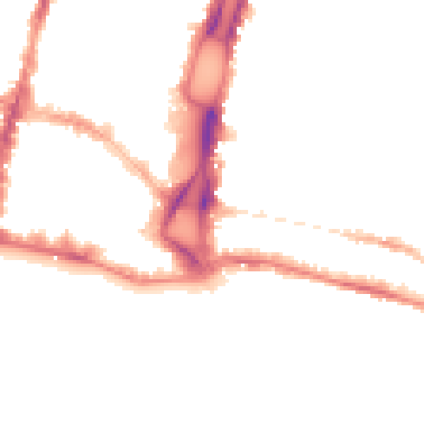 Night-time road noise heatmap for BN1 1EN
