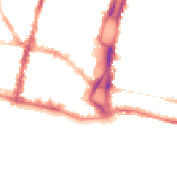 Night-time road noise heatmap for BN1 1FT