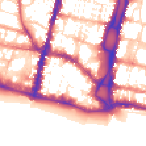 Daytime road noise heatmap for BN1 1HD
