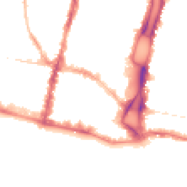 Night-time road noise heatmap for BN1 1HD
