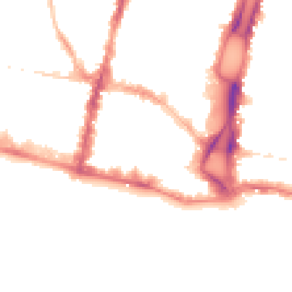 Night-time road noise heatmap for BN1 1HE