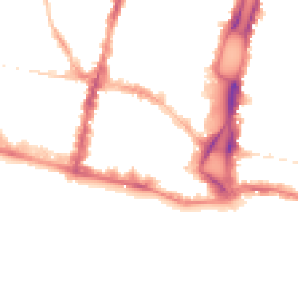 Night-time road noise heatmap for BN1 1HF