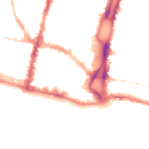 Night-time road noise heatmap for BN1 1HH
