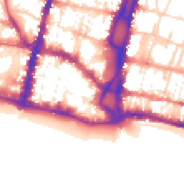 Daytime road noise heatmap for BN1 1HN