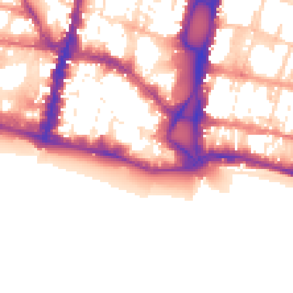 Daytime road noise heatmap for BN1 1HP