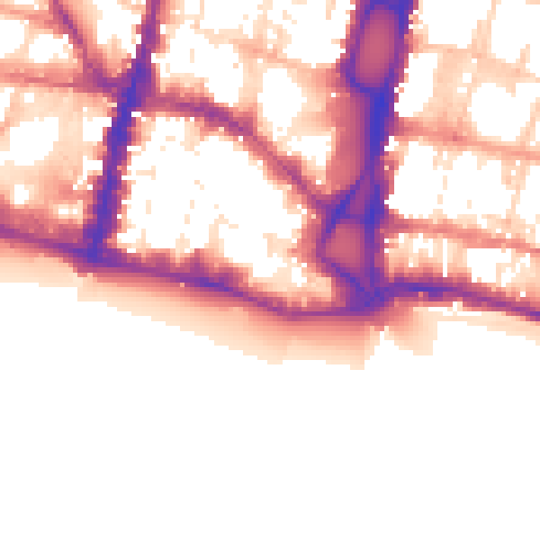Daytime road noise heatmap for BN1 1HT